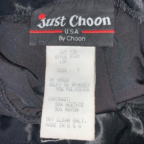 7 Vintage Black Velvet Cocktail Dress Just Choon 90s Juniors Sleeveless LBD - Picture 6 of 6